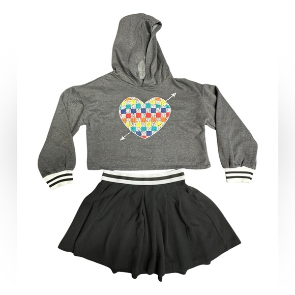 Steve Madden • Girls 2 Piece Set • Hoodie And Skirt Set - Picture 1 of 5